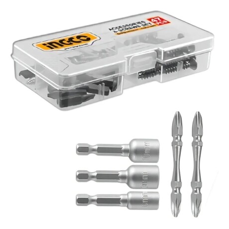 Kit Ingco Atornillador +Taladro+ Rotomartillo + Accesorios Kit Ingco Atornillador +Taladro+ Rotomartillo + Accesorios