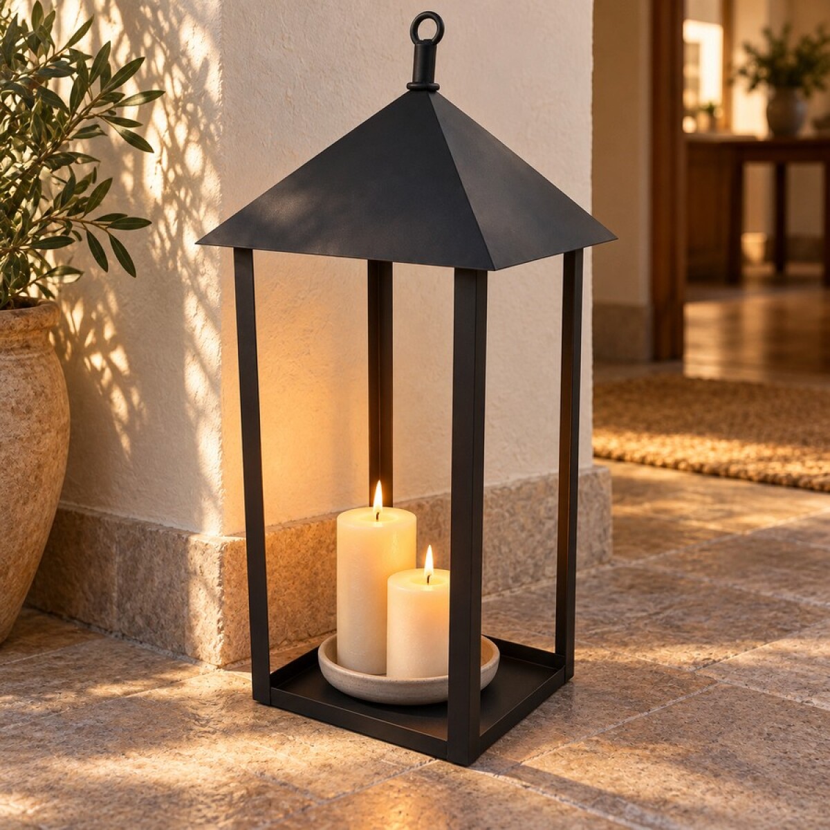 Farola decorativa sin vidrio de 70 cm 