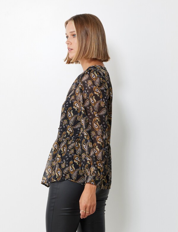 Blusa Gasa NEGRO/MULTI