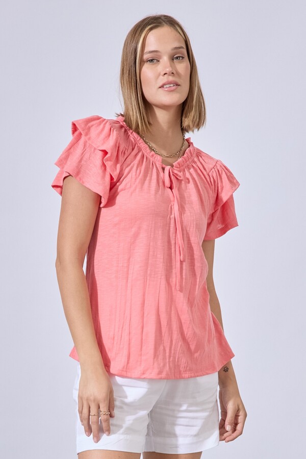 Blusa Frunces CORAL