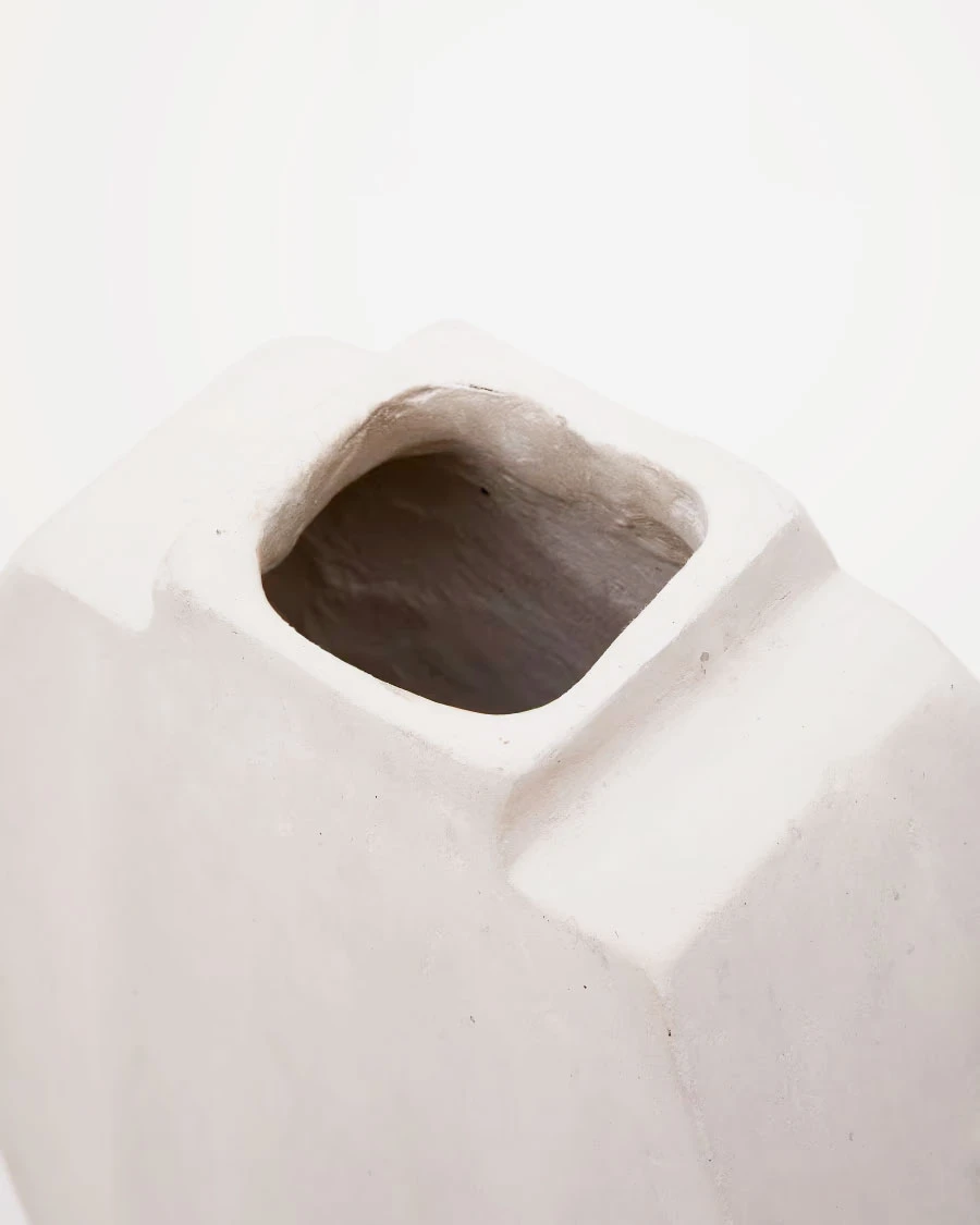 Jarrón Lahara de papel maché gris 32 cm Jarrón Lahara de papel maché gris 32 cm