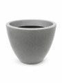 MACETA REDONDA BAJA PLASTICA 30X22 GRIS CLARO