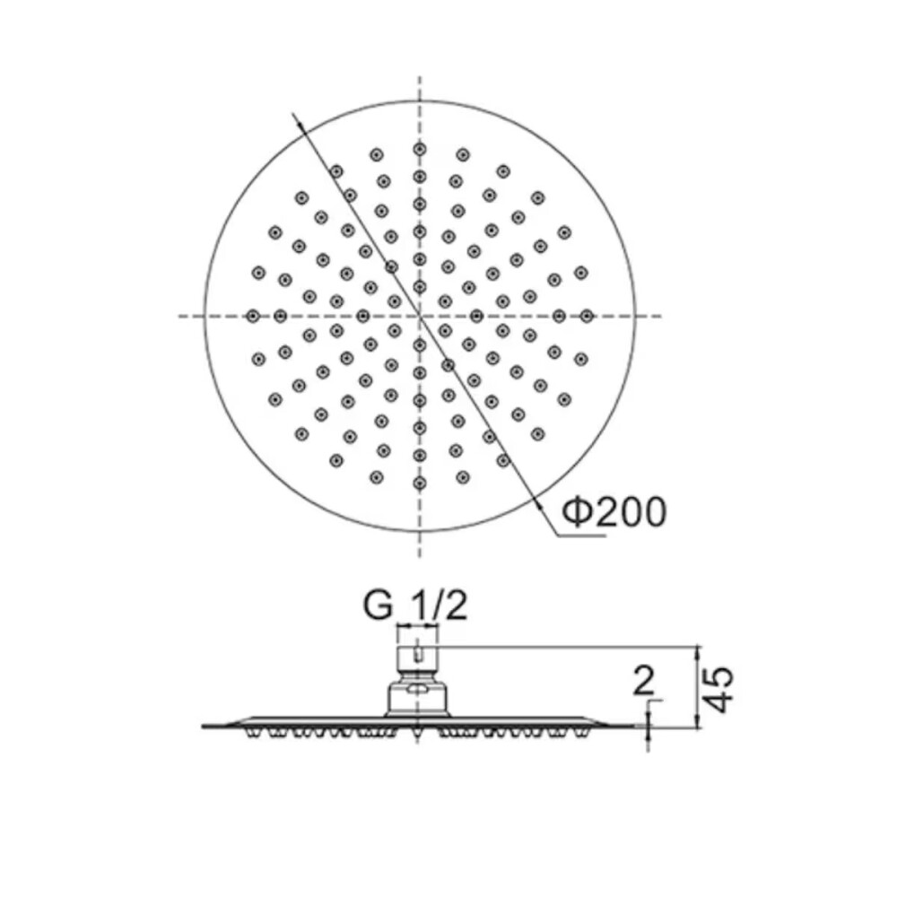 Brazo con roseta Inox. 20 cm diámetro Facoflex Brazo Con Roseta Inox. 20 Cm Diámetro Facoflex