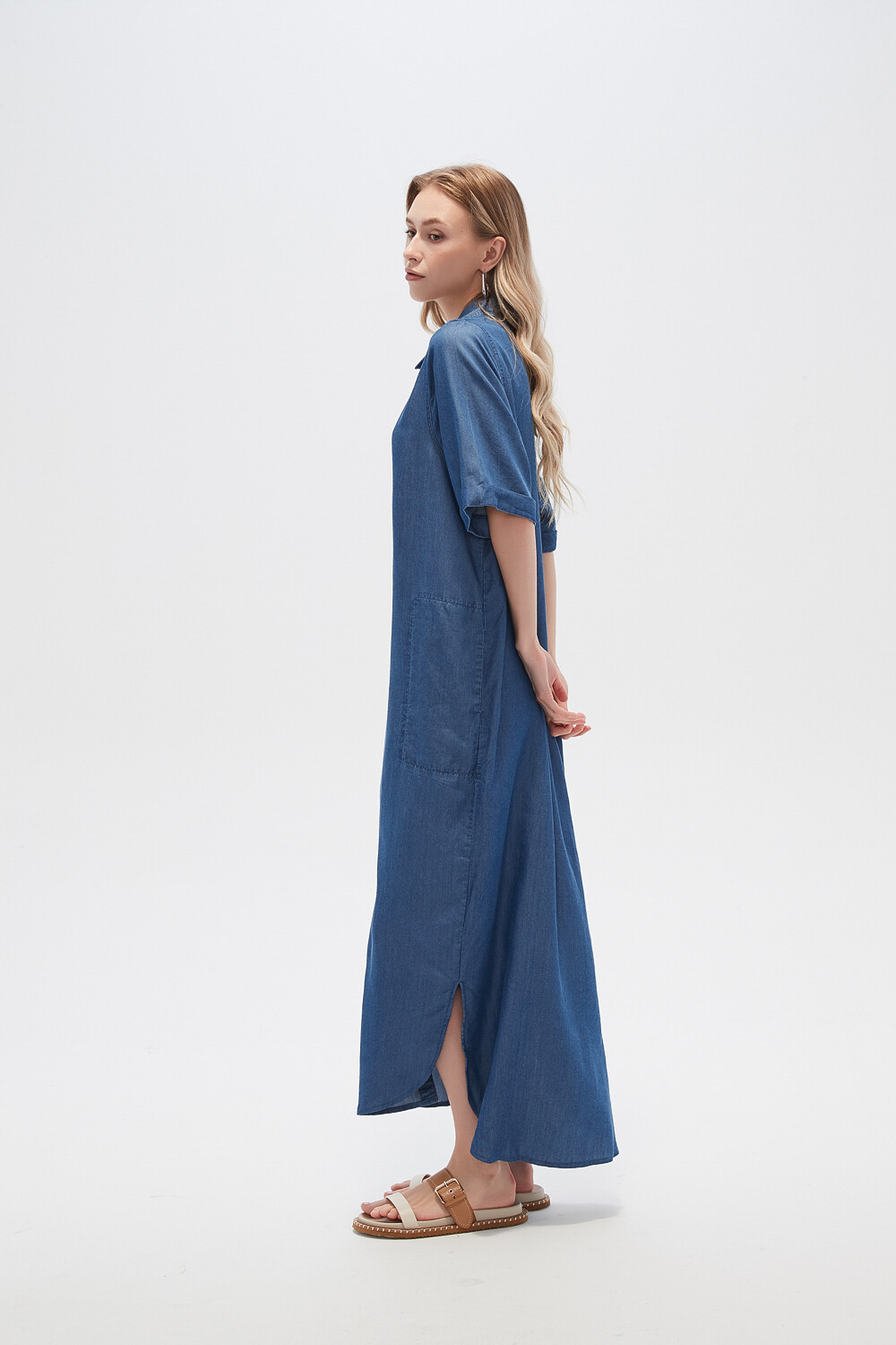 Vestido Danao Azul Medio