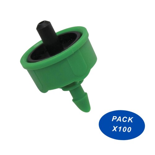 Gotero 4 lts/h Pack x100 autocompensado y antidrenante Gotero 4 lts/h Pack x100 autocompensado y antidrenante