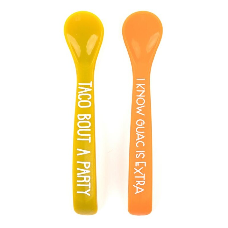 WS Cucharas Taco Party/guac - Naranja Y Amarillo