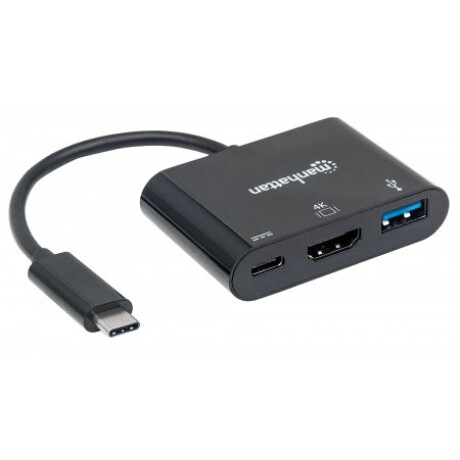 Conversor USB C a HDMI / USB 3.0 / USB C Manhattan 3517