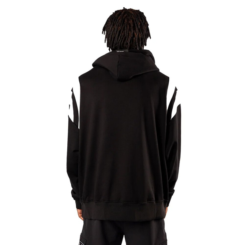 Canguro Unisex Tiffosi Sleeve Cut Negro - Blanco