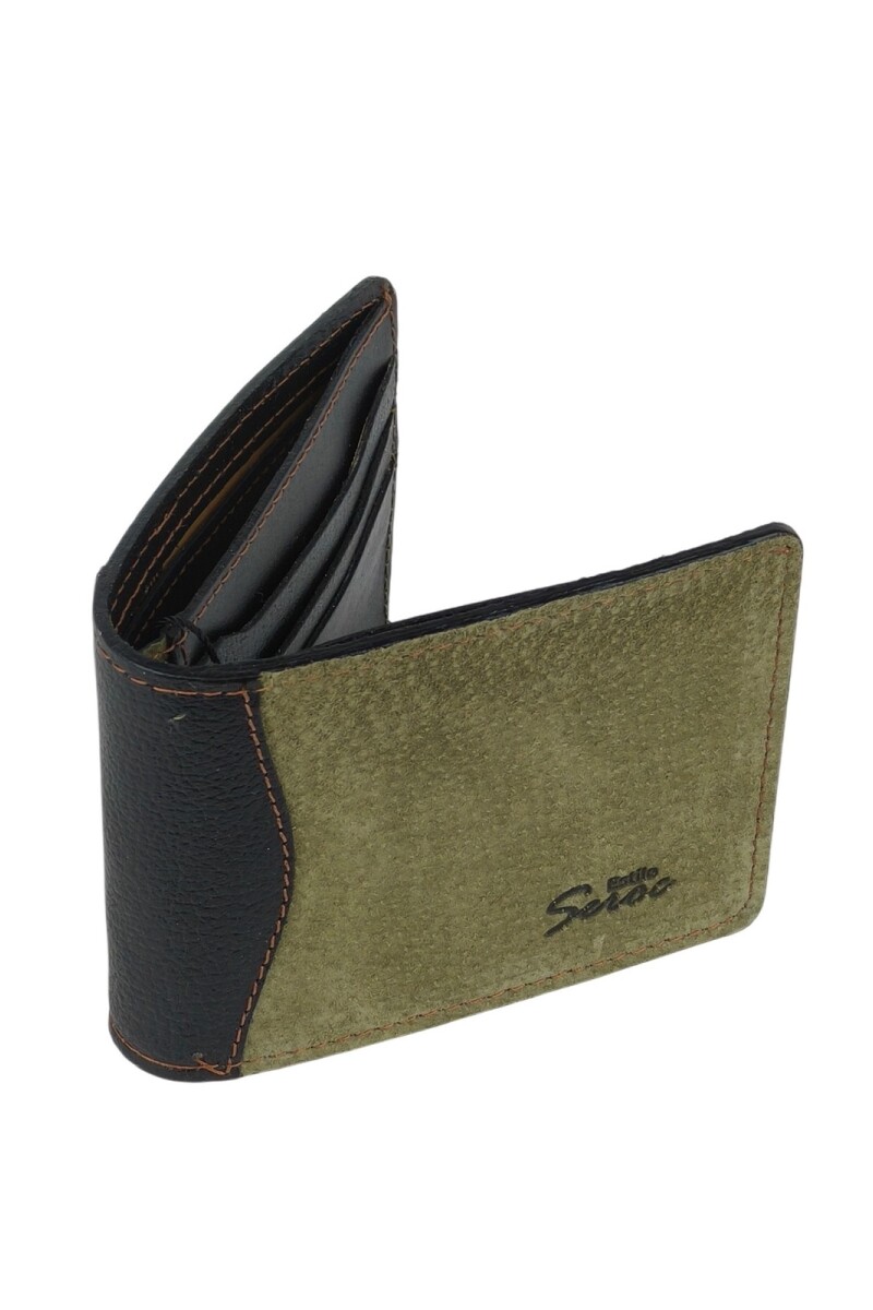 Billetera de hombre al corte clasica Verde