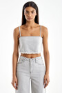 TOP DENIM Gris