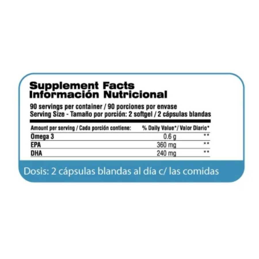 Suplemento Qualivits Omega 3 Fish Oil 1000mg x 60 caps. Beige Natural