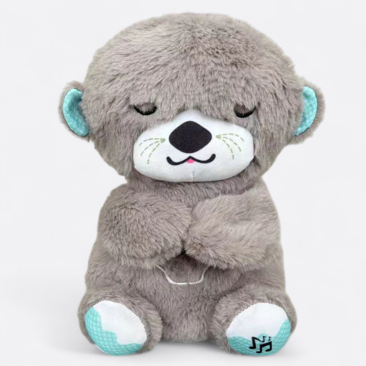 Peluche De Apego Nutria Con Respiración - Gris 