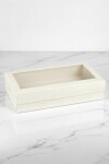 Caja + tapa c/ventana 19,5x14x6 cm. - PELLE BIANCO Caja + tapa c/ventana 19,5x14x6 cm. - PELLE BIANCO