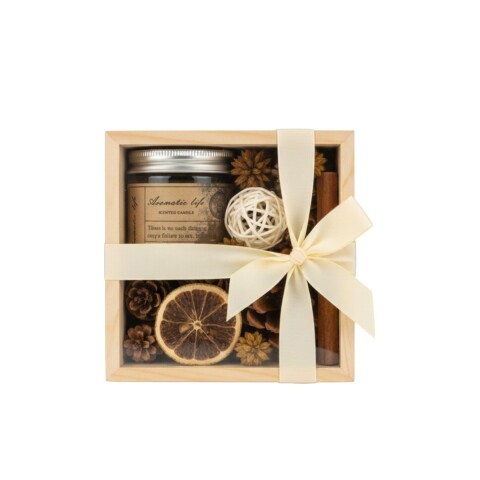 KIT DE VELA C/POPURRI 12X12X7.5CM Unica