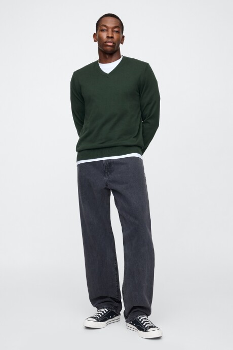 Buzo Algodòn Escote V Hombre Essex Green 702