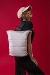 Mochila puffer Beige