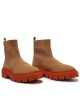 Bota Marron Con Suela Naranja U