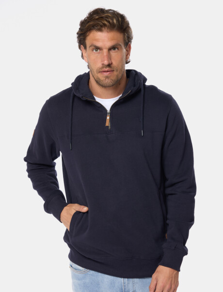 CANGURO DE FELPA MEDIO CIERRE Azul