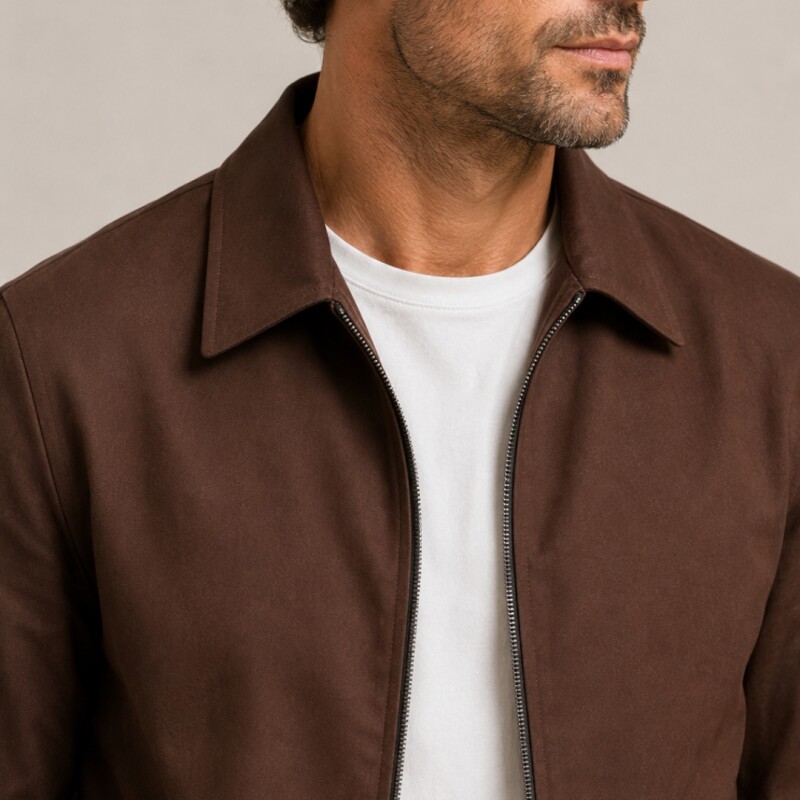 Chaqueta de gabardina Chocolate