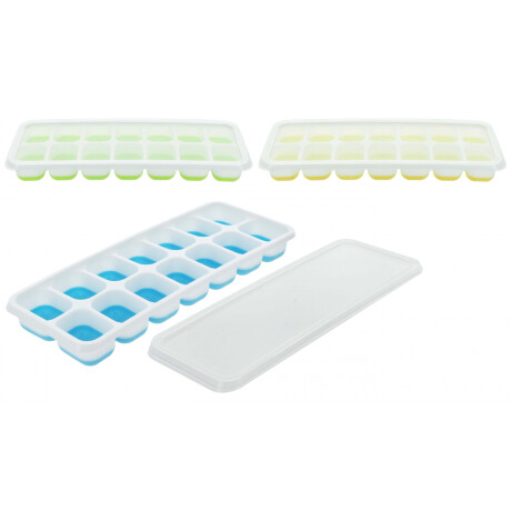 CUBETERA SILICONA CON TAPA PLASTICA 14 CUBITOS HAIXING 12593 CUBETERA SILICONA CON TAPA PLASTICA 14 CUBITOS HAIXING 12593