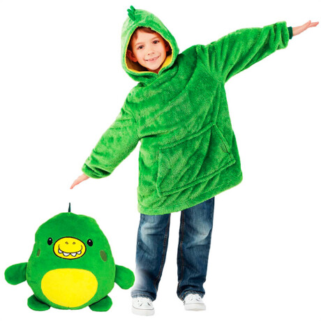 Buzo Polar Magico Canguro Peluche P/ Niños Diseños Verde