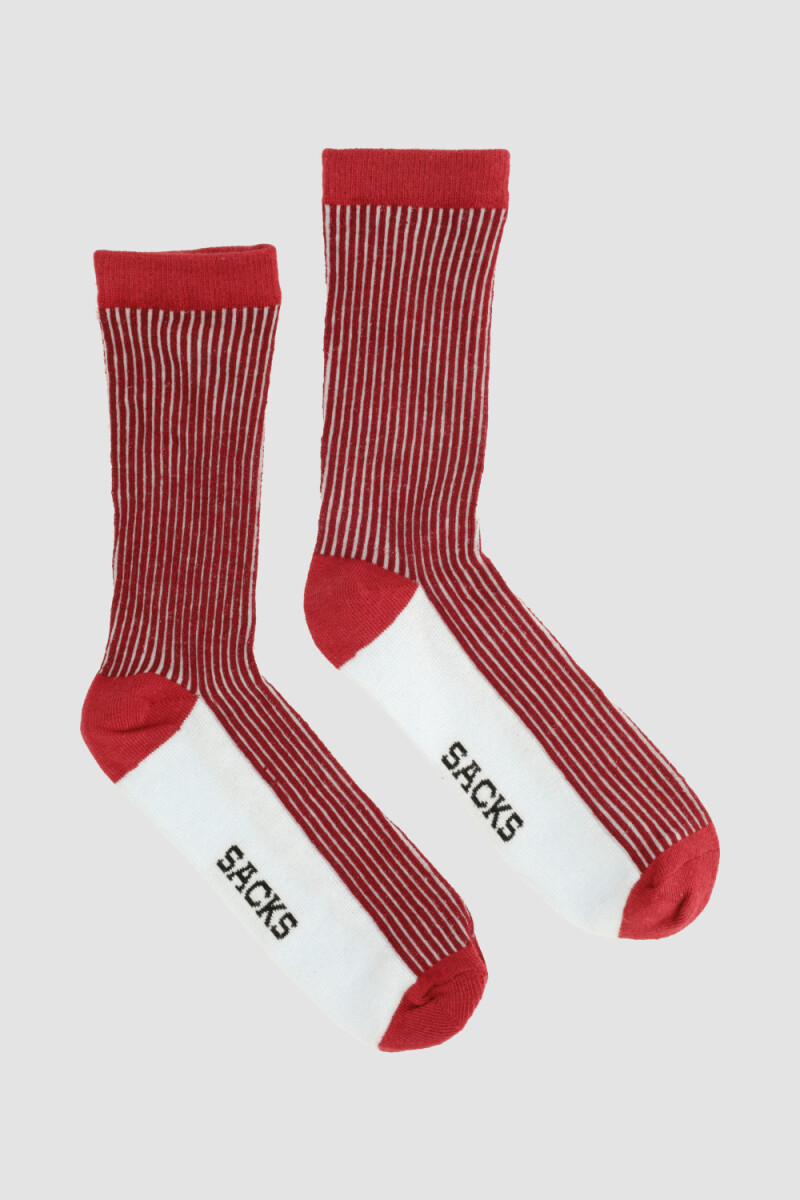 Medias morley bicolor - Bordeaux 