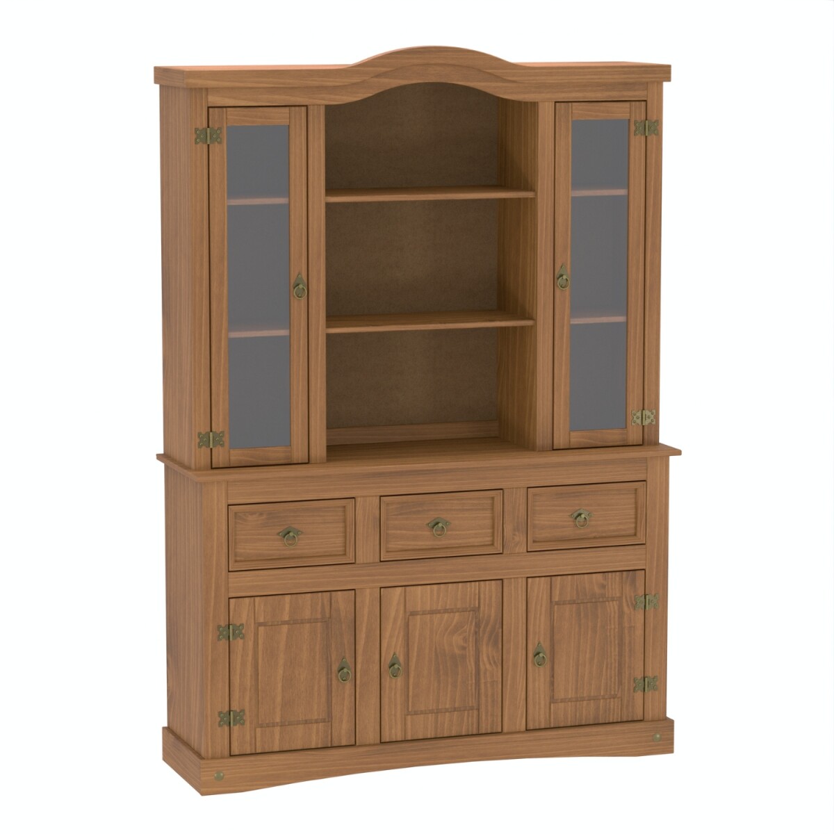 Cristalero Armario Lumax Aparador 5 puertas 3 cajones 