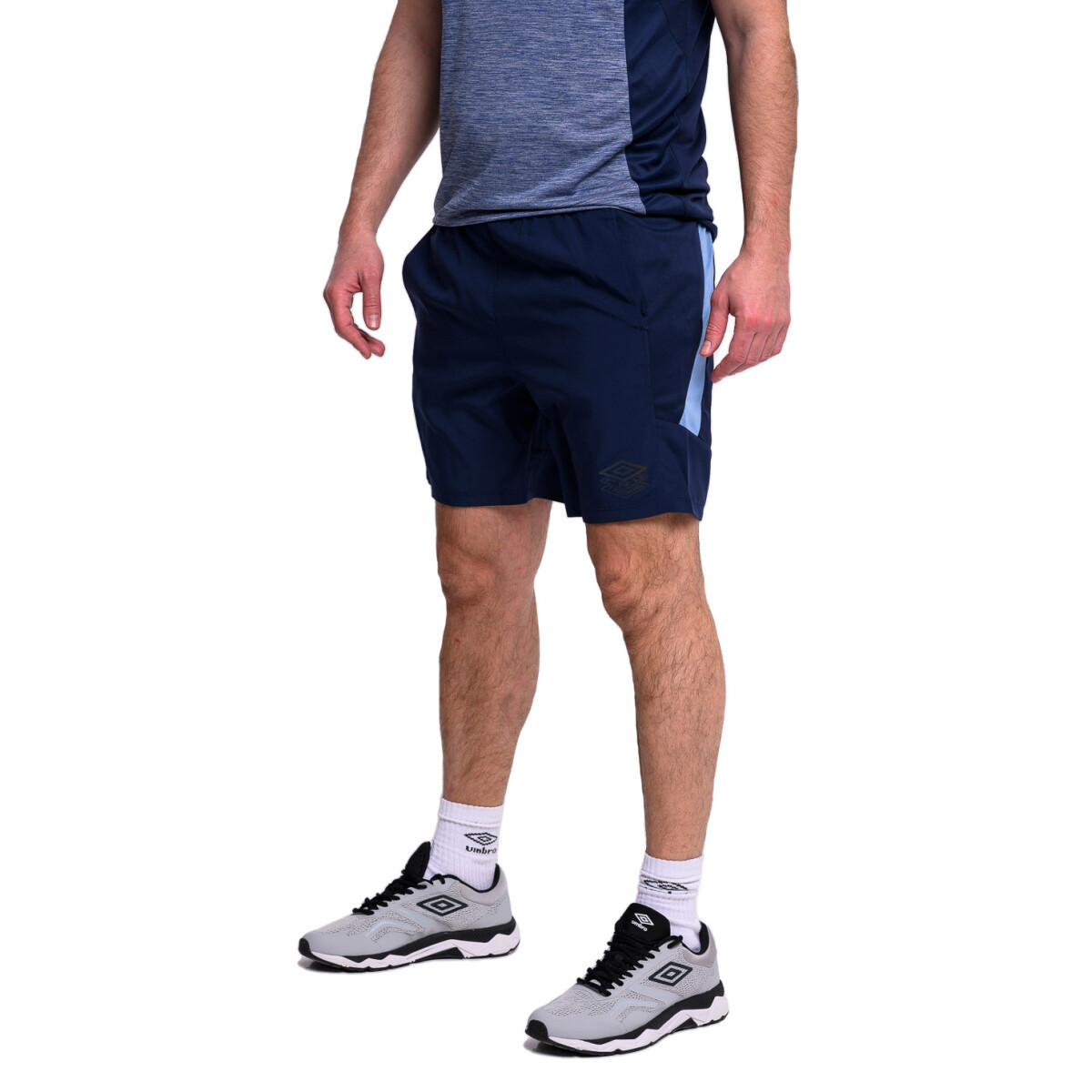 Short de Hombre Umbro Pro Training Woven Umbro - Azul Marino - Celeste 