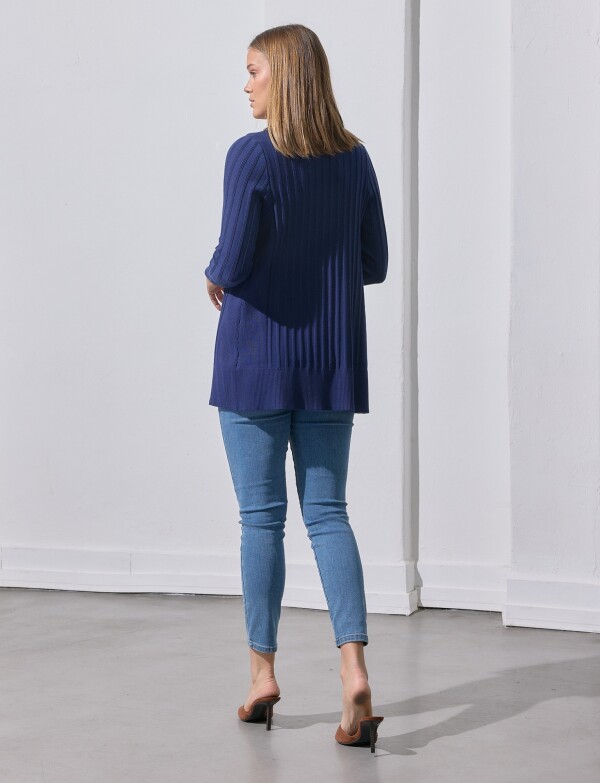 Cardigan Rib AZUL