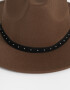 Sombreros Boho Sombrero Con Trim - Marron Oscuro