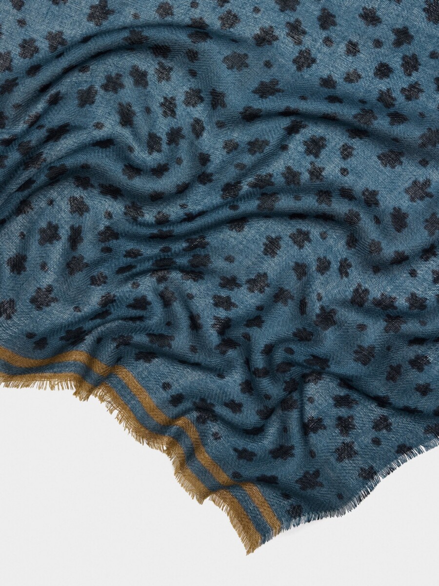 Pañuelo Estampado De Lana multicolor