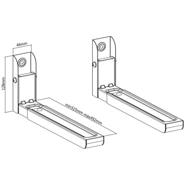 Soporte Para Microondas Hasta 30 Kilogramos Kg Brateck Soporte Para Microondas Hasta 30 Kilogramos Kg Brateck