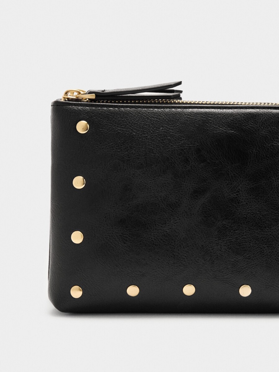 Bolso Bandolera Con Tachuelas negro