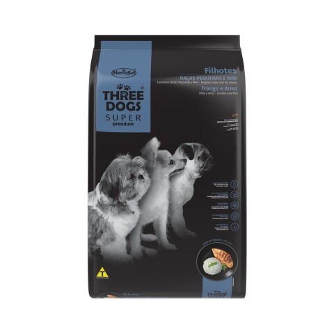 Three Dogs Filhote Pequeño 10,1kg | Crecimiento Saludable Three Dogs Filhote Pequeño 10,1kg | Crecimiento Saludable