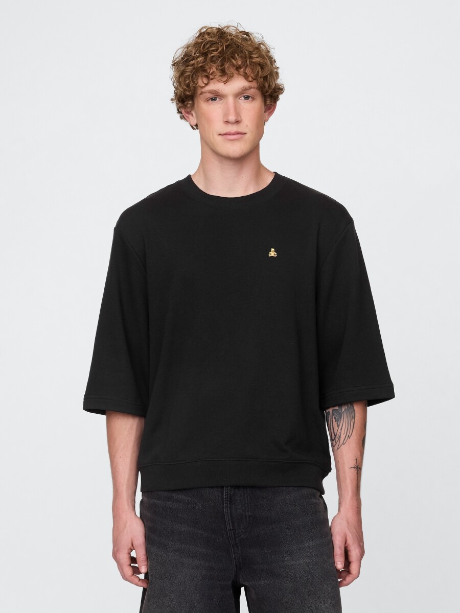 Remera Oversized Oso Brannan Hombre - True Black 