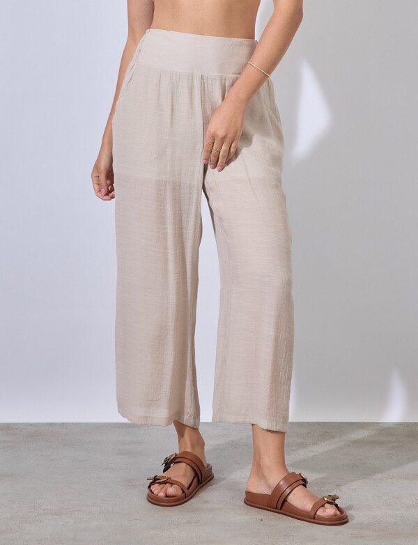 Pantalon Crop BEIGE