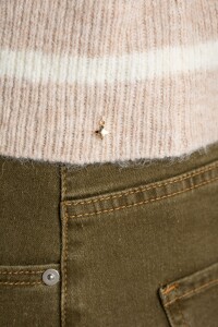 Chaleco Tejido Rayado Nacar