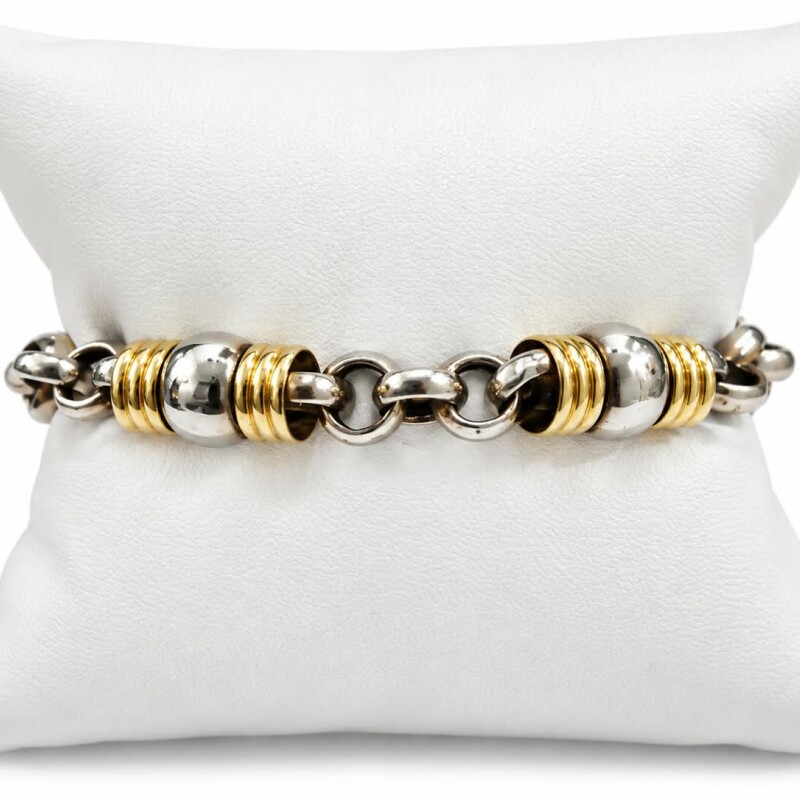 Pulsera plata y oro Pulsera plata y oro