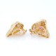 Par de caravanas oro 18k amarillo, rubíes y brillantes Par de caravanas oro 18k amarillo, rubíes y brillantes