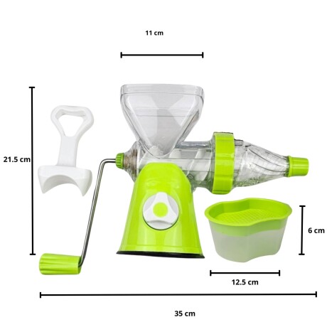 Exprimidor Extractor de Frutas Manual Juguera Jugo Naranja Verde