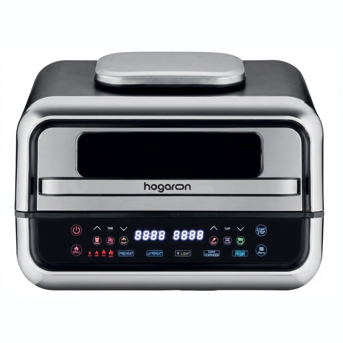 Freidora De Aire Grill HOGARON HGAF6G 2400W Capacidad 6L Display LED Táctil Visor De Cocción Sin Aceite Temperatura Regulable Co 