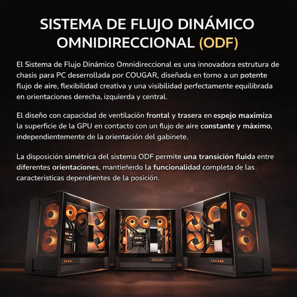 Gabienete Gamer Cougar Omnyx 4 Fanes Incluidos Mid Tower BLANCO