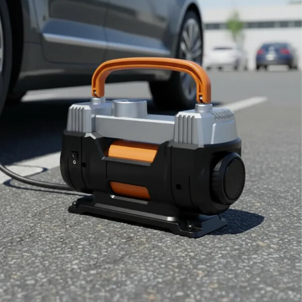 Compresor De Aire Portátil De Auto 350w 12v Negro Compresor De Aire Portátil De Auto 350w 12v Negro