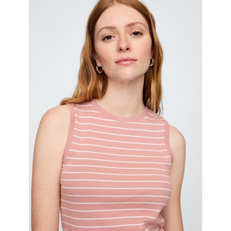 V-SL MODERN SHELL STRIPE ANTIQUE PINK