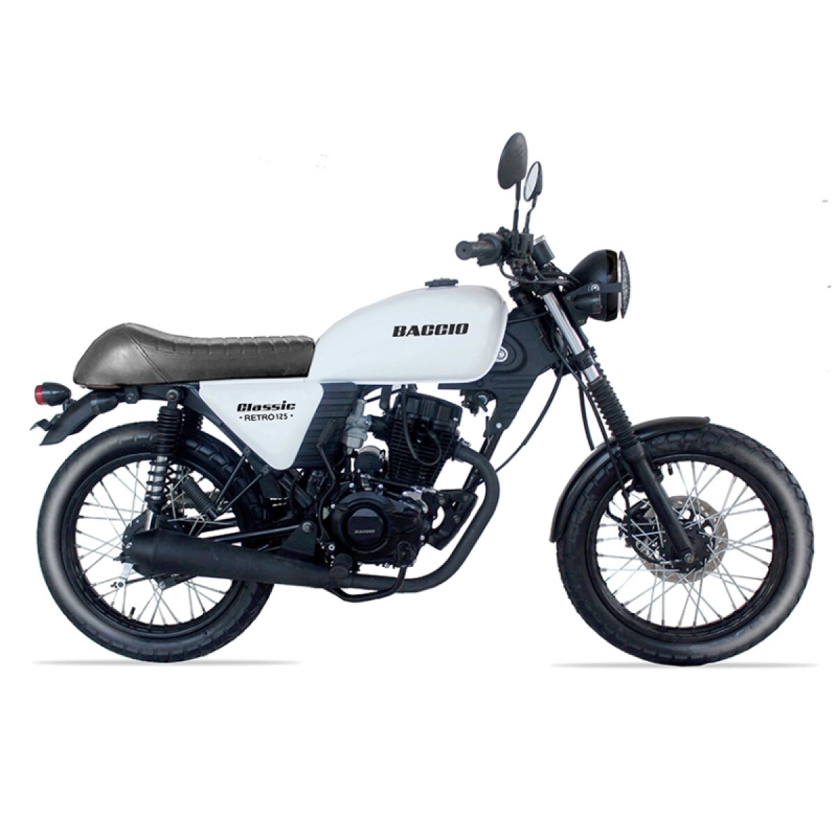 Moto Baccio Calle Classic Retro 125cc - Blanco 