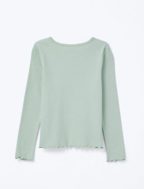 BLUSA INFANTIL CON BORDADO VERDE