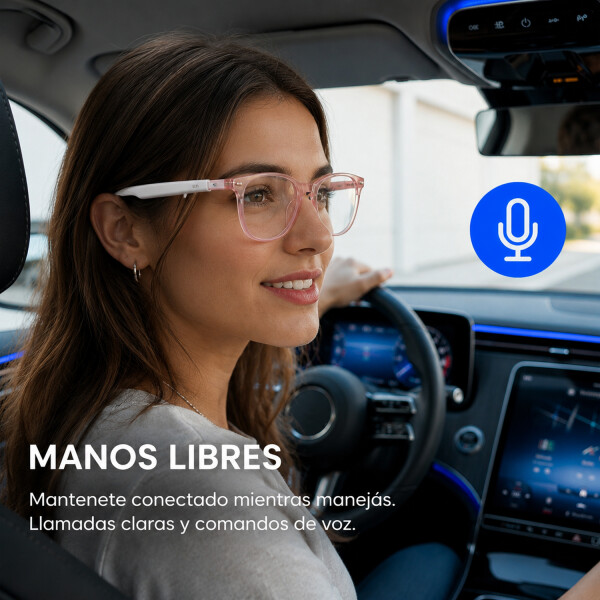 Lentes Inteligentes Bluetooth Música Llamadas Deporte Vq-pag08 ROSADO