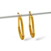 Caravanas aros de oro facetados inflados- Oro bajo - Sin piedra- CA8040 sinpiedra