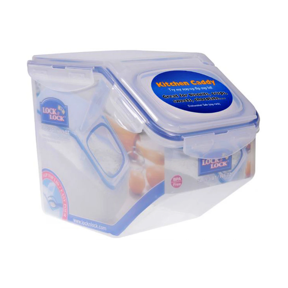 RECIPIENTE PLASTICO TAPA ABATIBLE 26X16X19CM 5L 