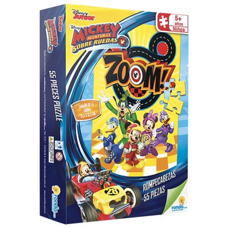 Juego de mesa Ronda Puzzle Disney Mickey Aventuras sobre ruedas 55 piezas Juego de mesa Ronda Puzzle Disney Mickey Aventuras sobre ruedas 55 piezas